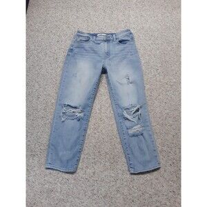 30 Buckle Willow+Root High-Rise Mom Fit Crop Ripped Distressed
